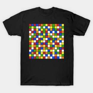 Colored Cubes Pattern T-Shirt